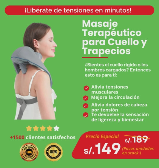 Masajeador Terapéutico para Cuello y Trapecios